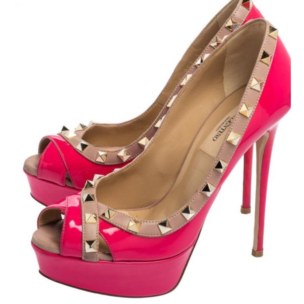 VALENTINO GARAVANI ROCKSTUD PLATFORM STILLETTOES